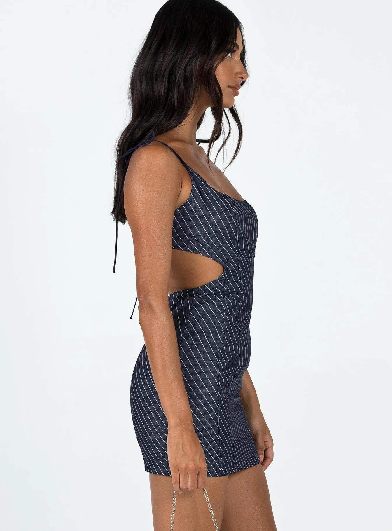 Smart Look Diez Mini Dress Denim Stripe