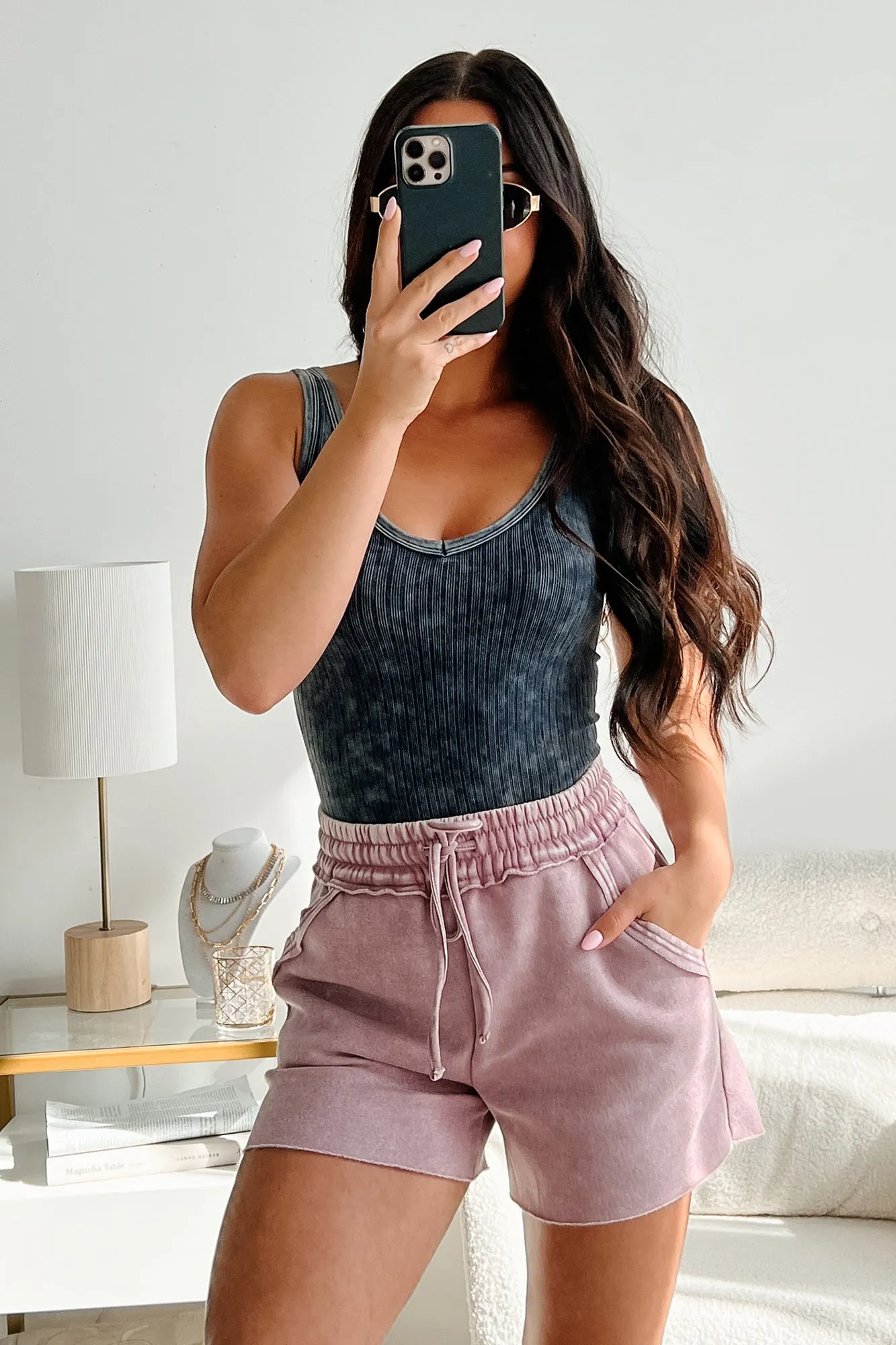 Quick Dry Technology Bare Essentials Ribbed Sleeveless Top (Ash Black)