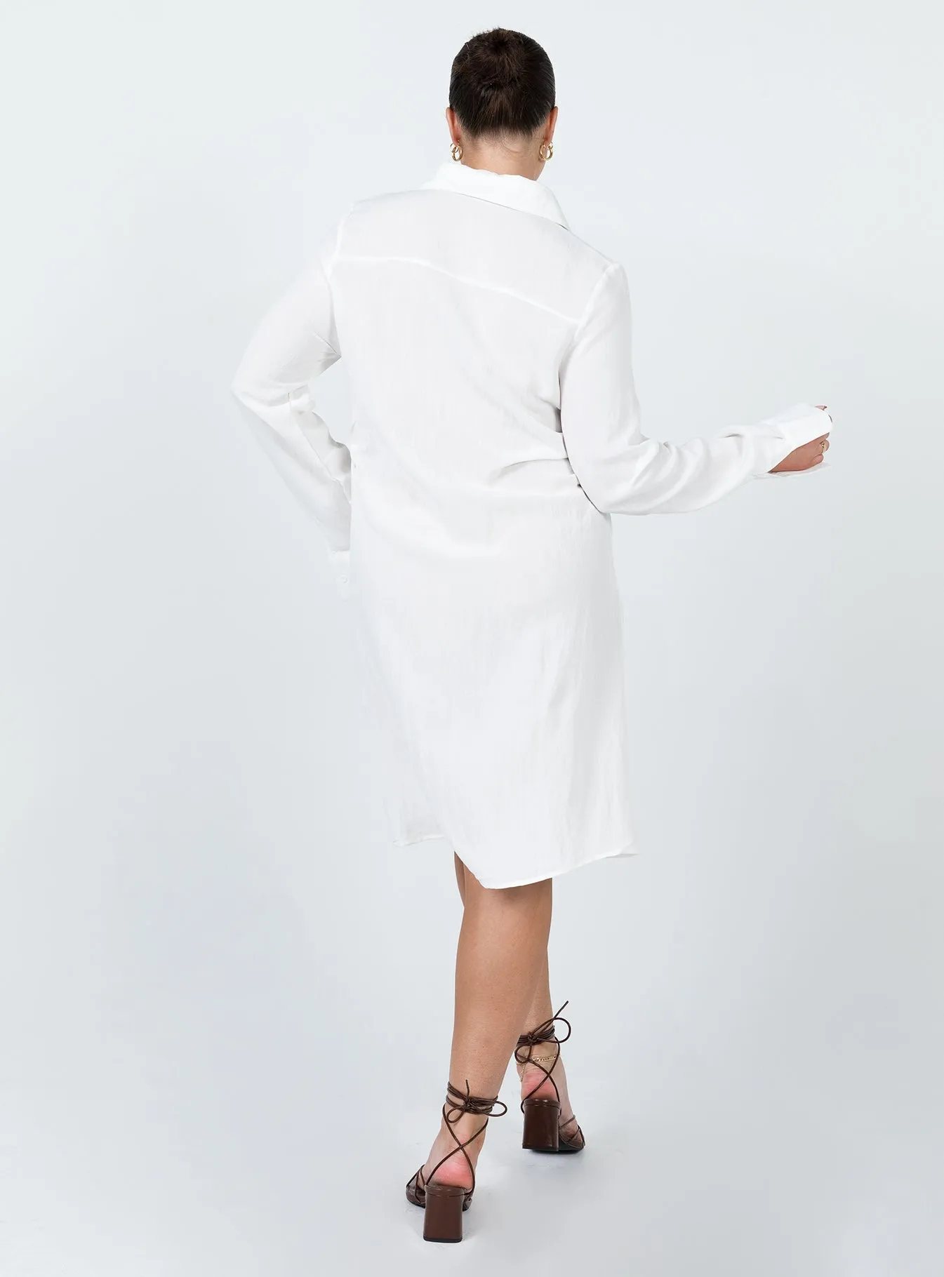 Maisie Mini Dress White Yoke Back Construction Boho chic