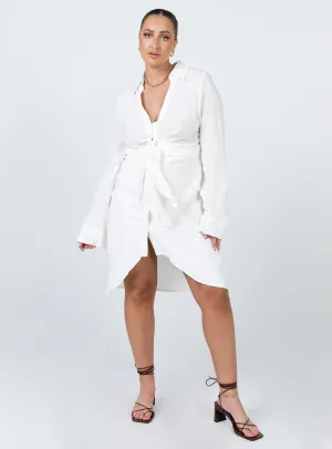 Maisie Mini Dress White Casual chic style Flash Vibe