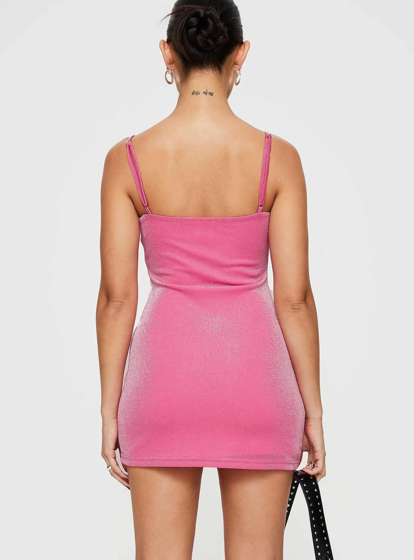 Ellinor Mini Dress Pink Flirty Look Sleek fit-and-flare style