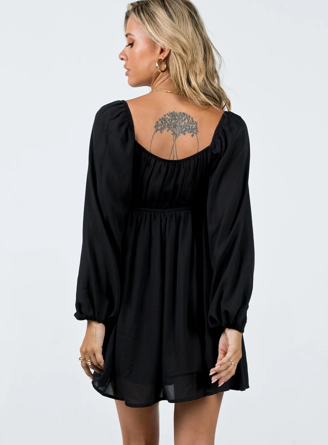 Bettie Mini Dress Black Shine Edge