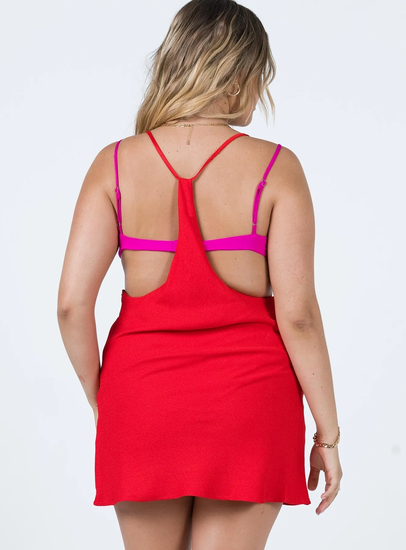 Trend fresh Foster Cut Out Mini Dress Pink / Red