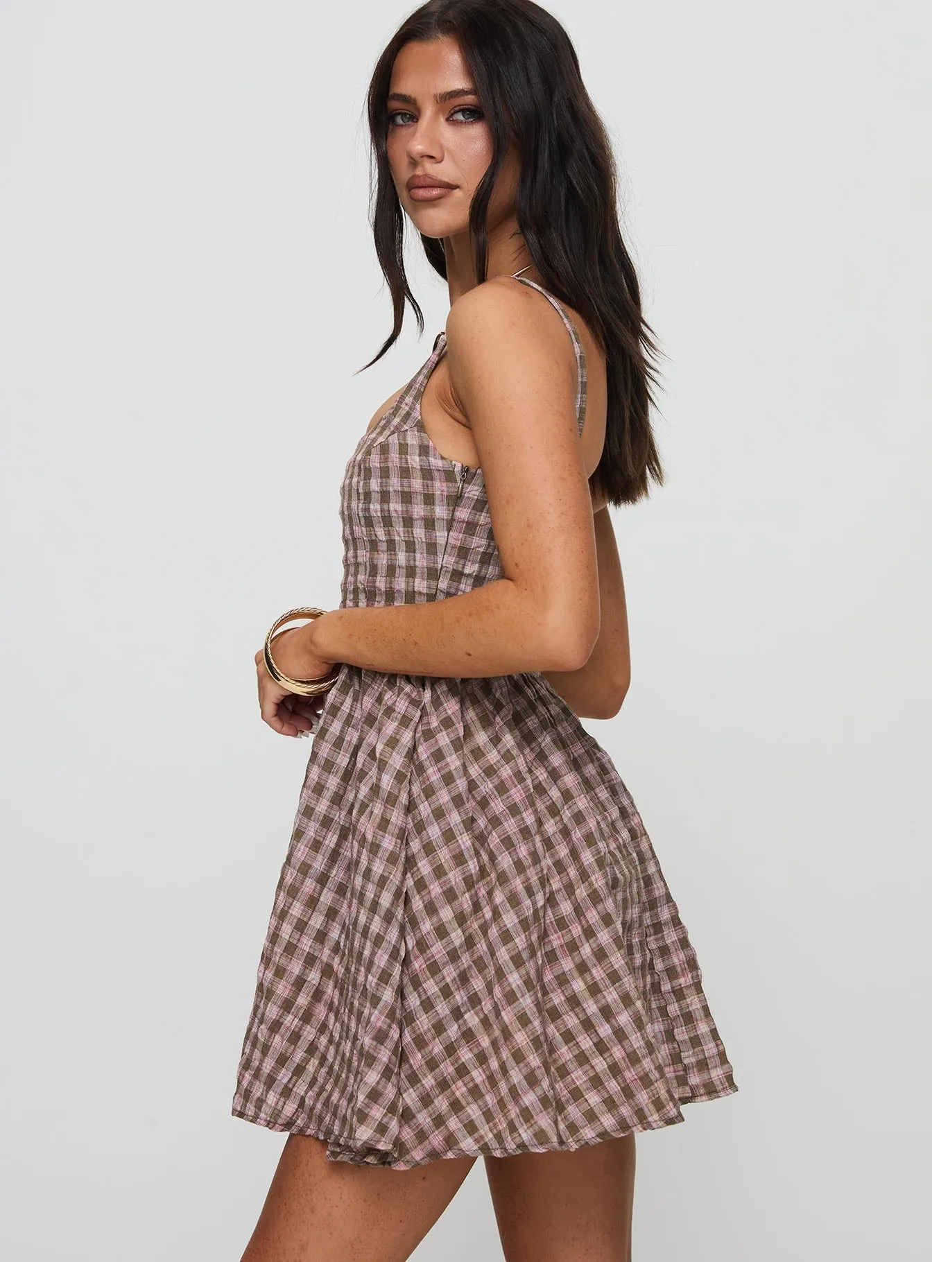 Cartmel Mini Dress Brown / Pink Tagless Design