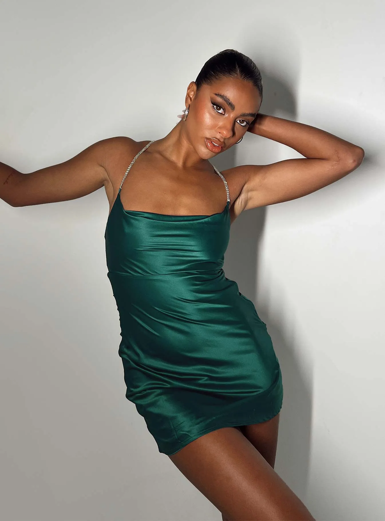 Mazie Mini Dress Green Pose Queen Odor Resistant