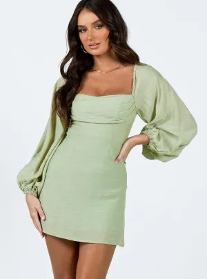 Timeless Look High Breathability Warra Mini Dress Sage
