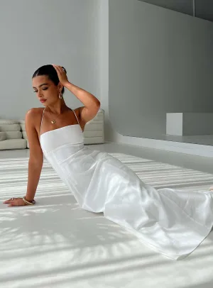 Brightwell Maxi Dress White Petal Path