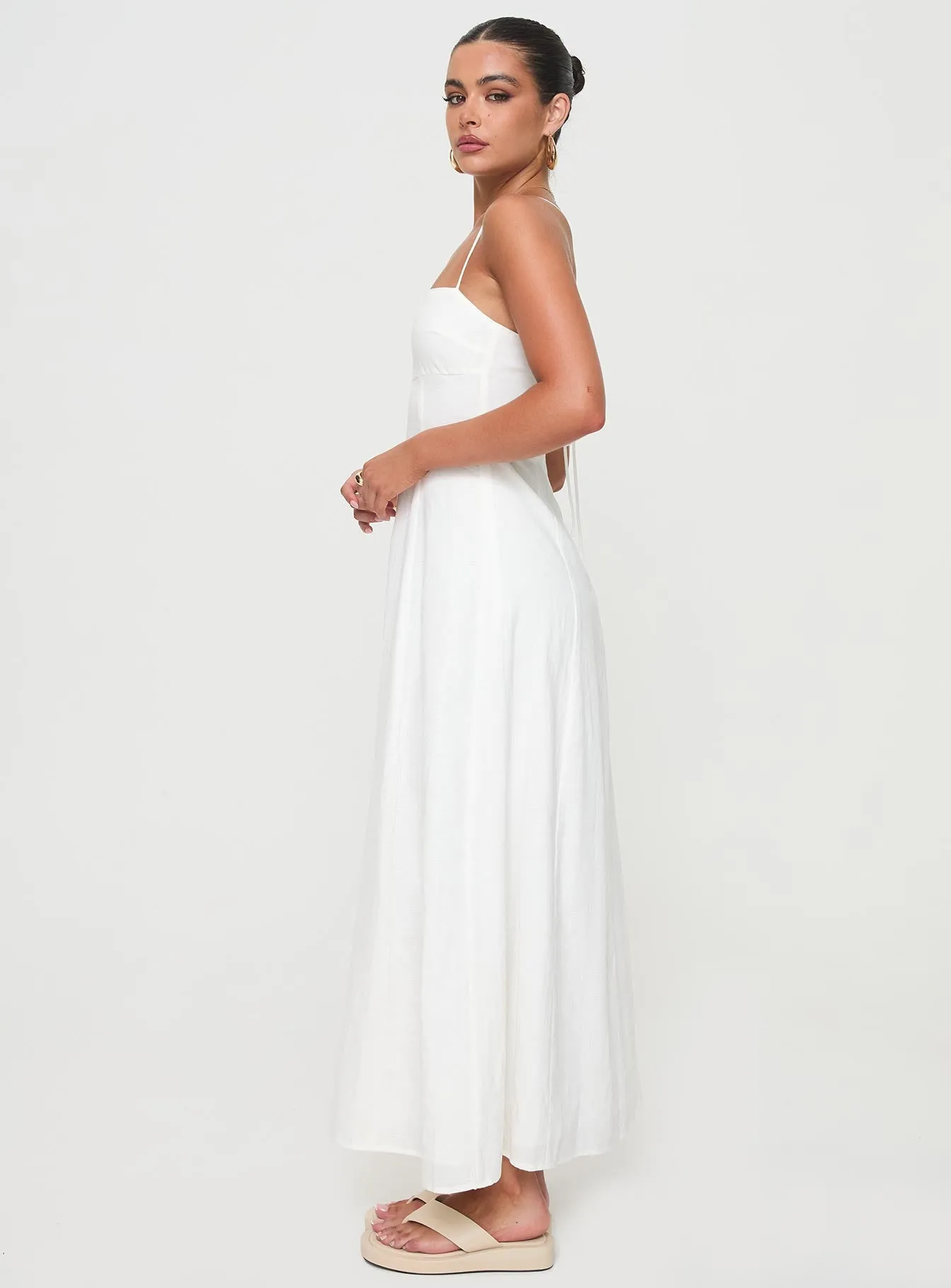 Angel Feel tie dye Brightwell Maxi Dress White