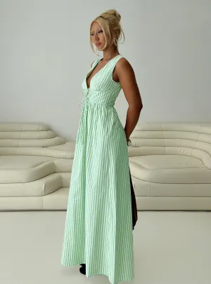 Pokey Maxi Dress Green Stripe With its timeless design this dress is perfect for any season and any setting Vintage Love