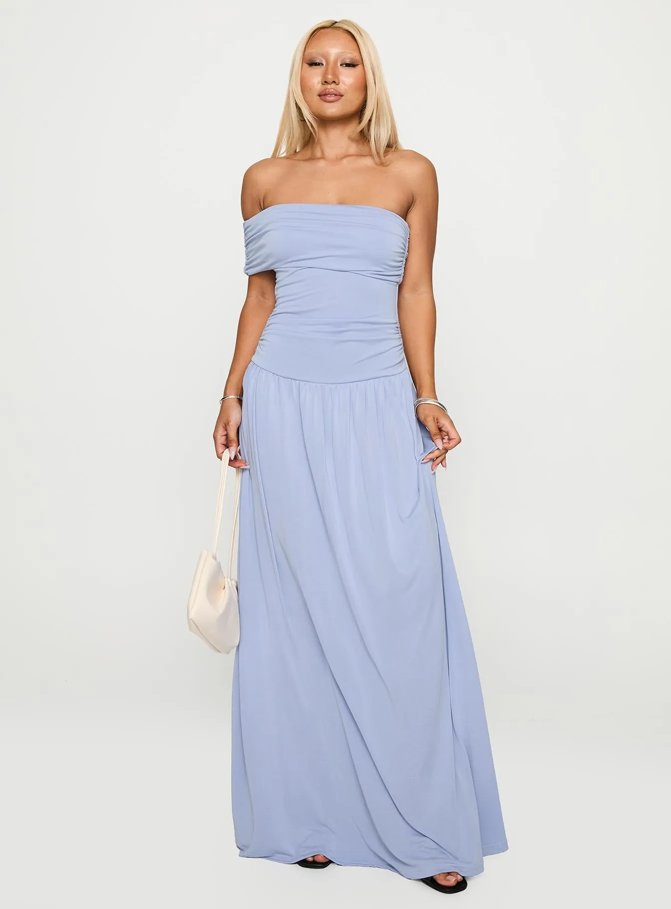 Decadence Strapless Maxi Dress Lilac Bamboo Glow Bronze Glow