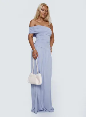 Sequin Glow Decadence Strapless Maxi Dress Lilac