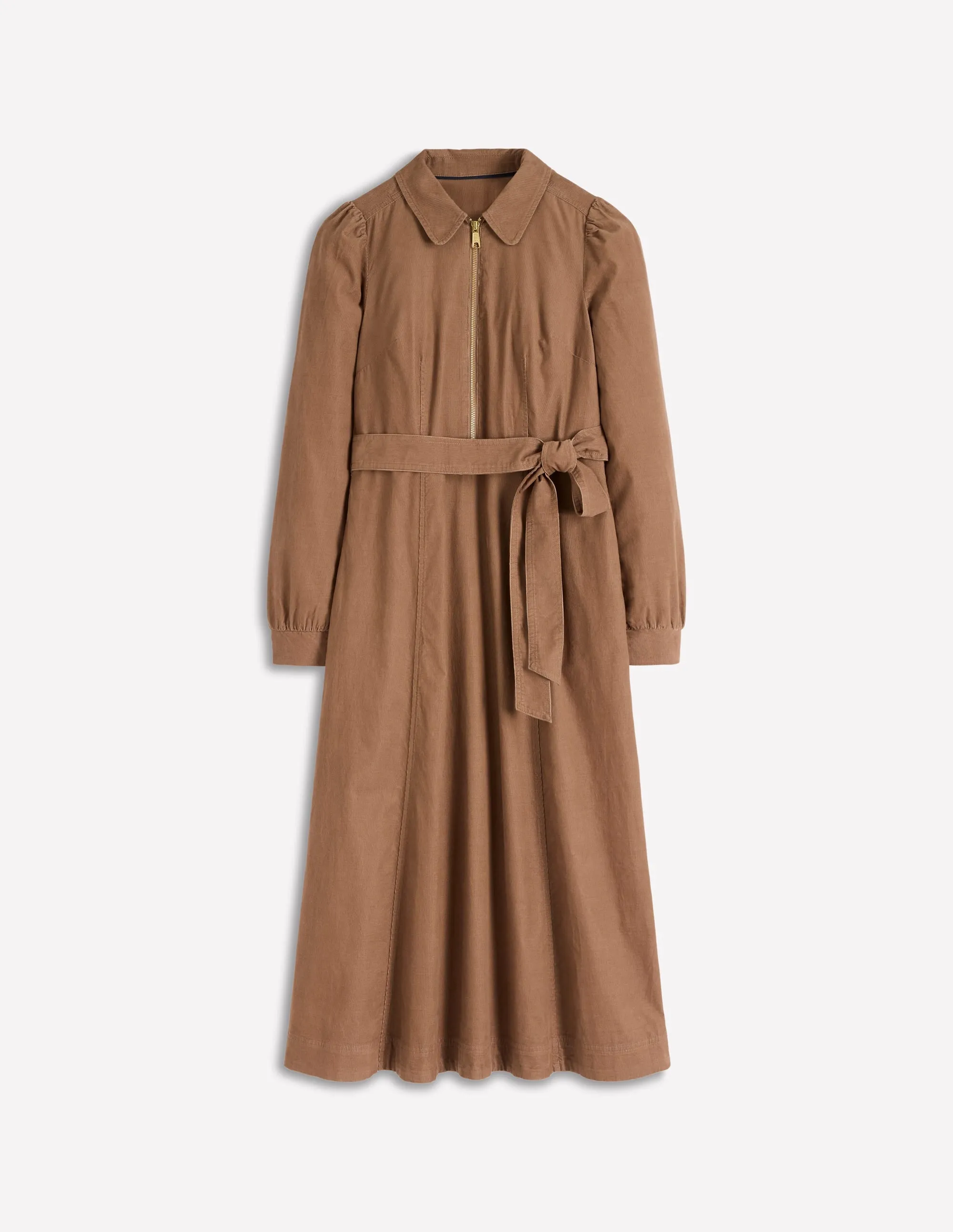 Adelaide Zip Cord Midi Dress-Latte Smart Casual