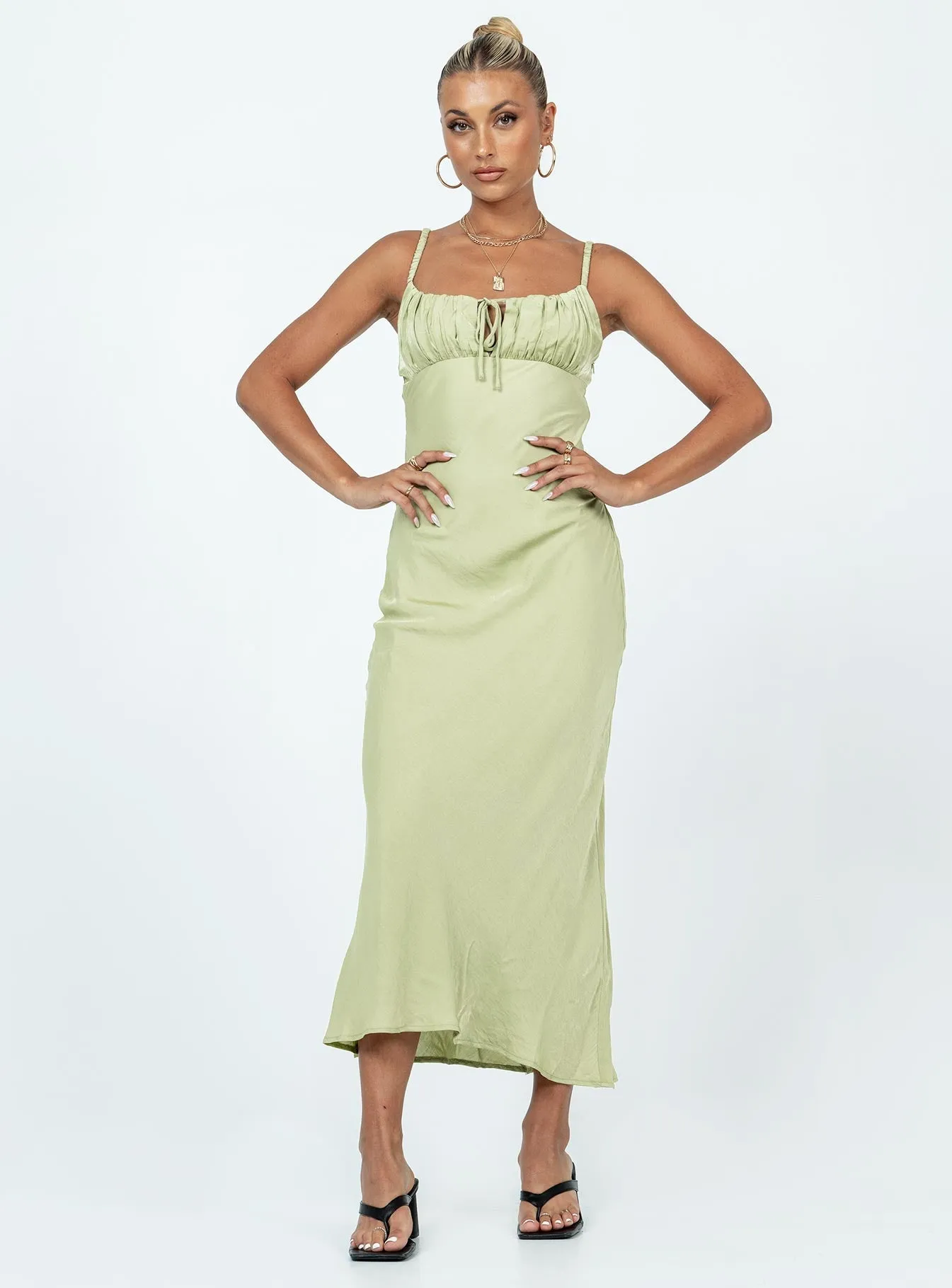 Nicoleta Maxi Dress Green Blue Hour