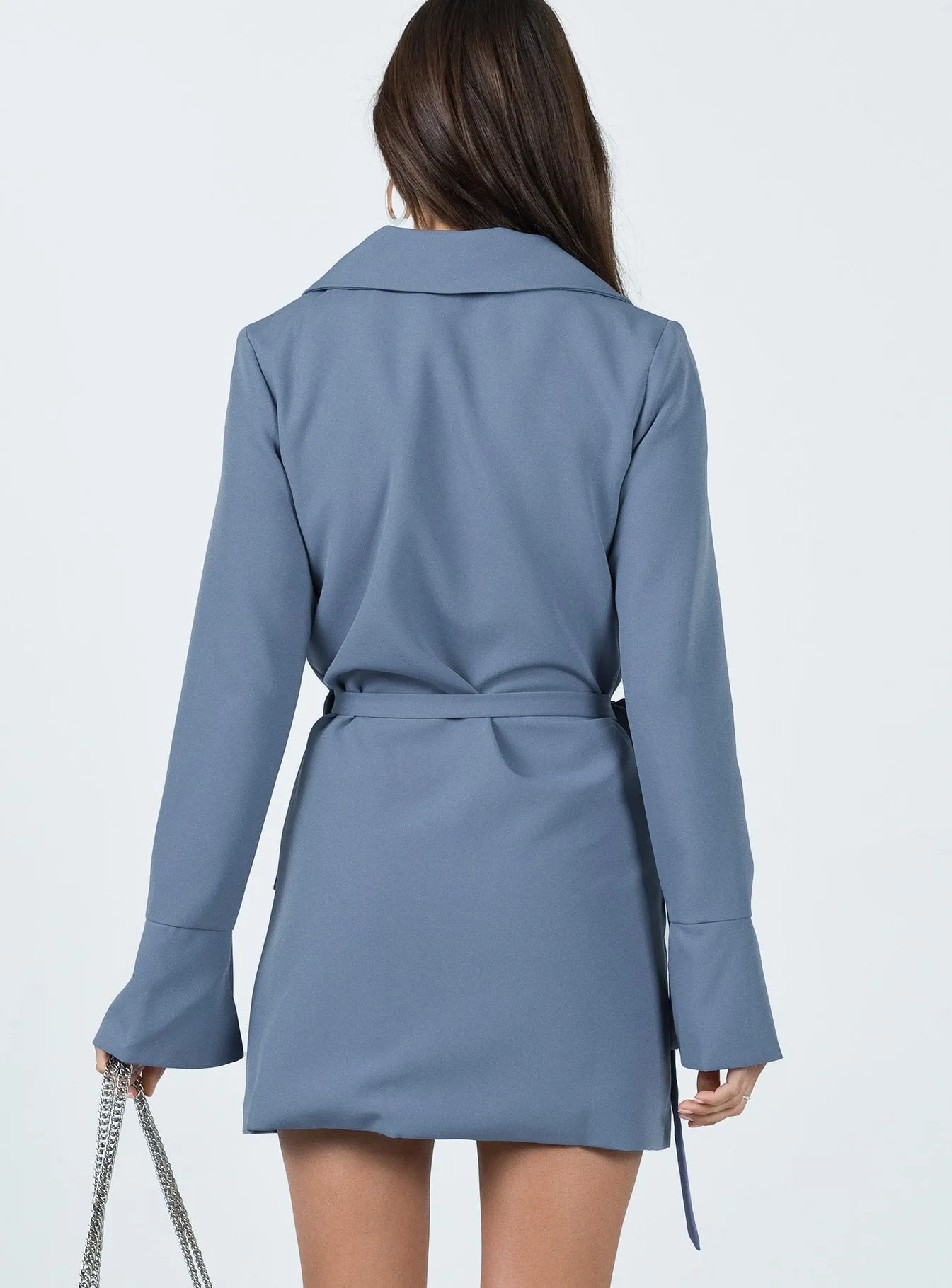 Lightweight party mini Scene Flash Kyah Wrap Blazer Dress Navy