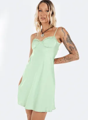 Bar Chic Bright sun dress Moniz Mini Dress Sage Tall