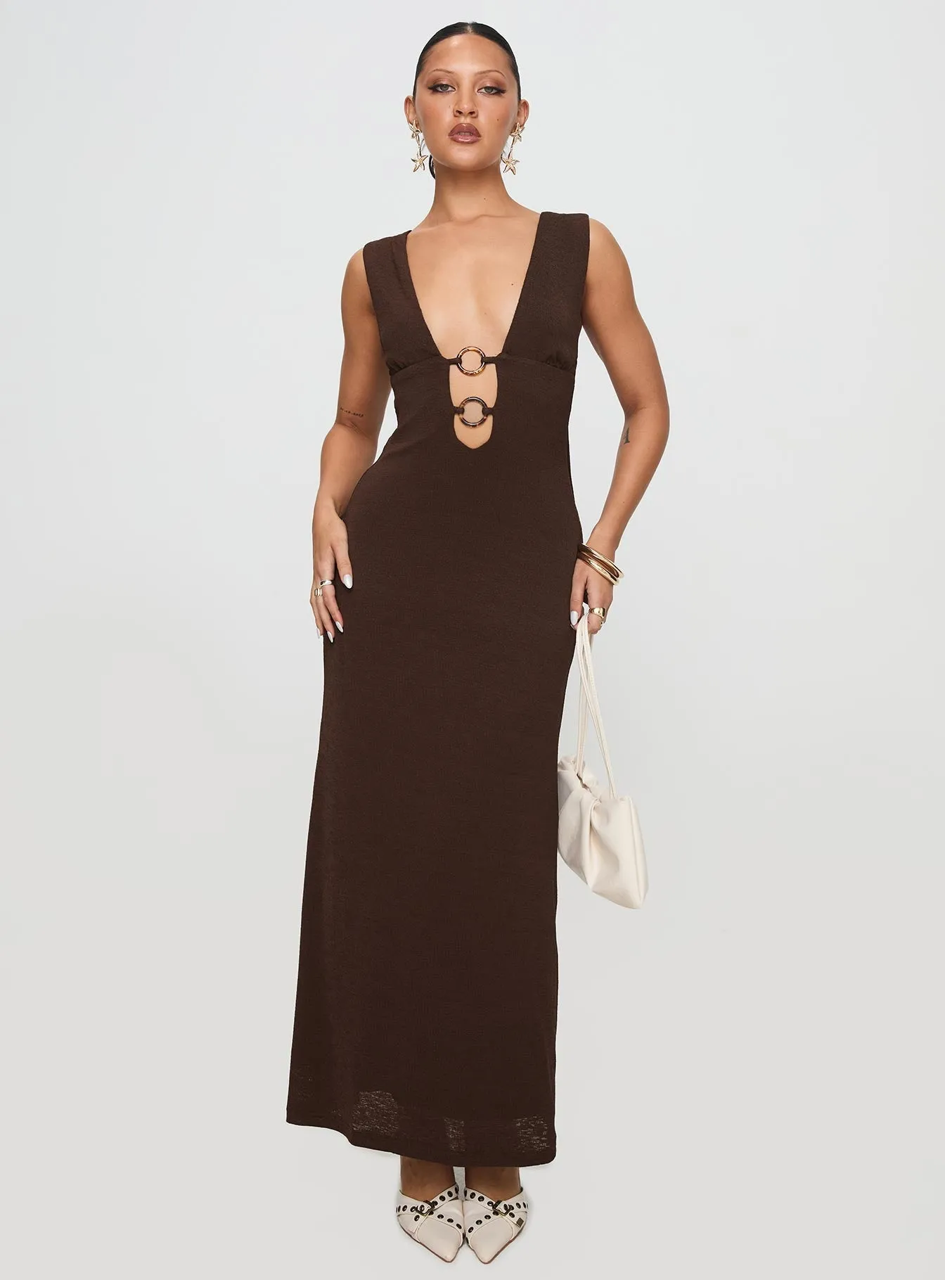 Steward Maxi Dress Chocolate Seaside Path