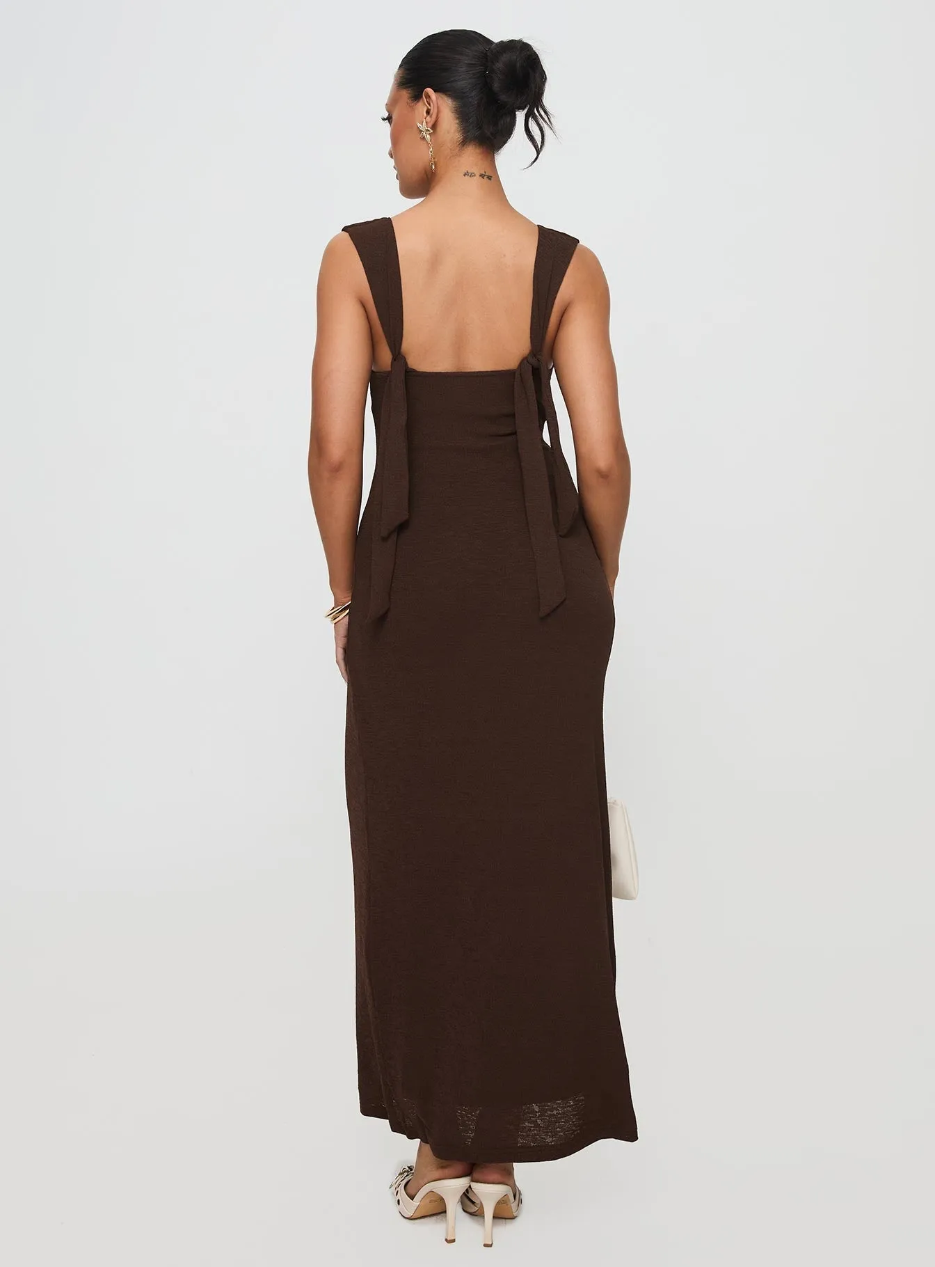 Steward Maxi Dress Chocolate Bride Maid