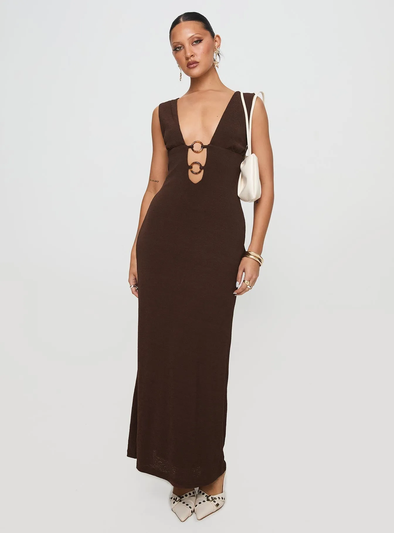 Steward Maxi Dress Chocolate Ocean Breeze