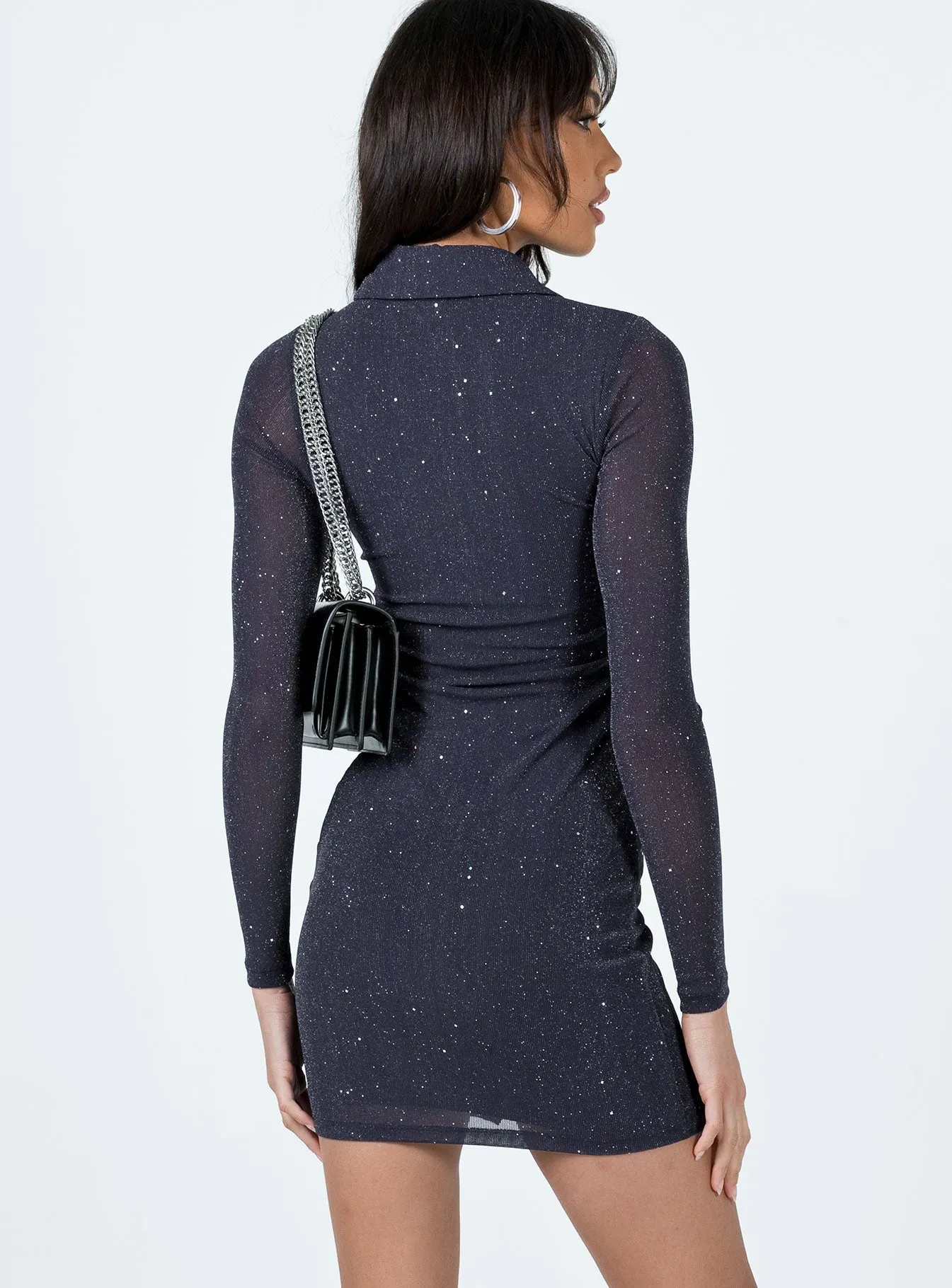 Friday Fever Mini Dress Navy Glow Fresh Trendy Wearable