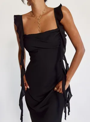 Turquoise Glow Lanai Maxi Dress Black