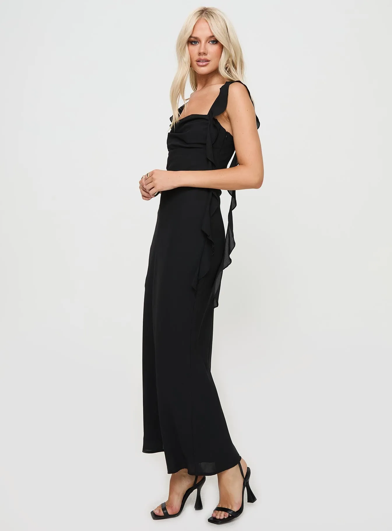 Lanai Maxi Dress Black Morning Glow