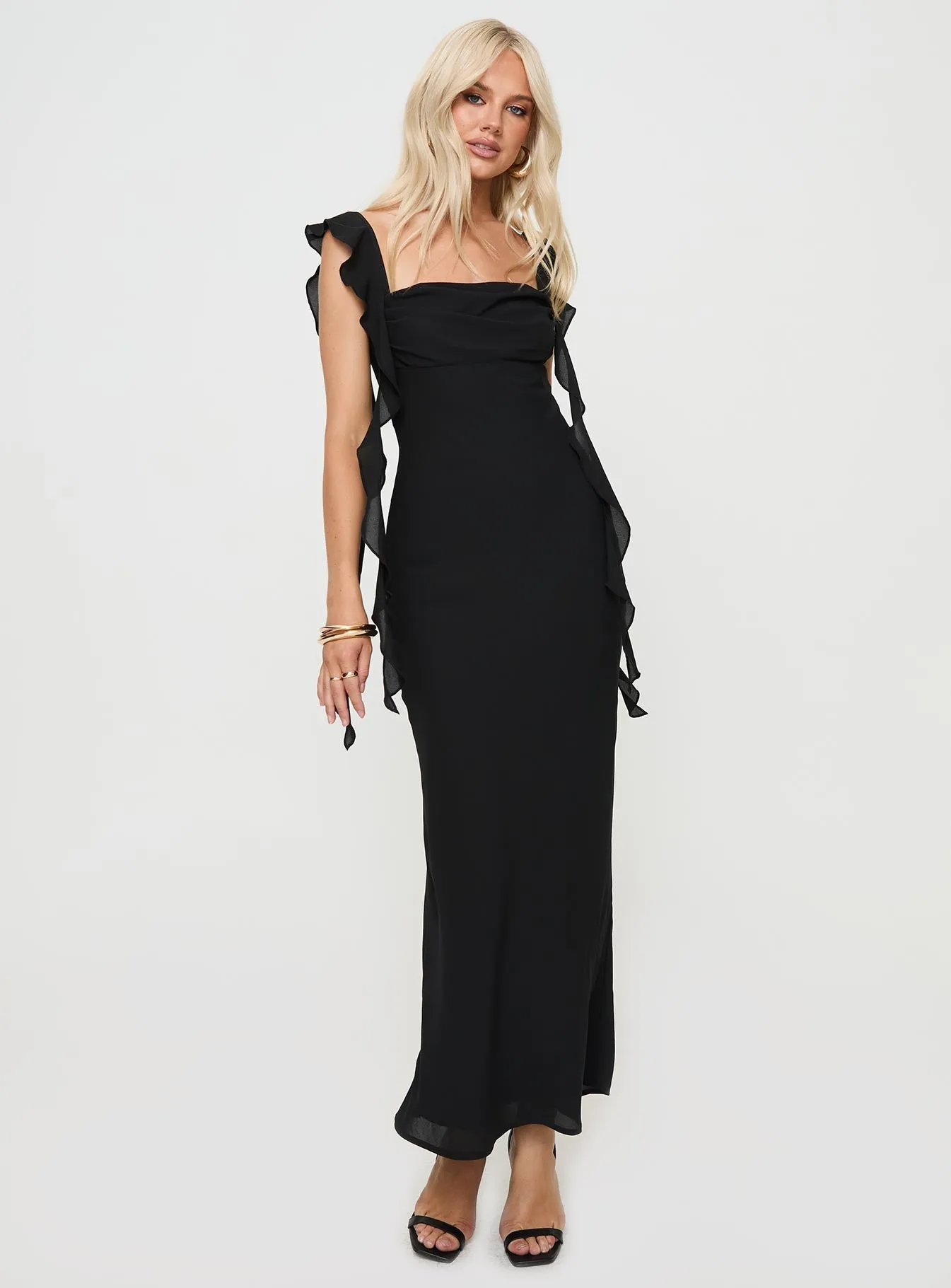 Lanai Maxi Dress Black Morning Glow Star Glow