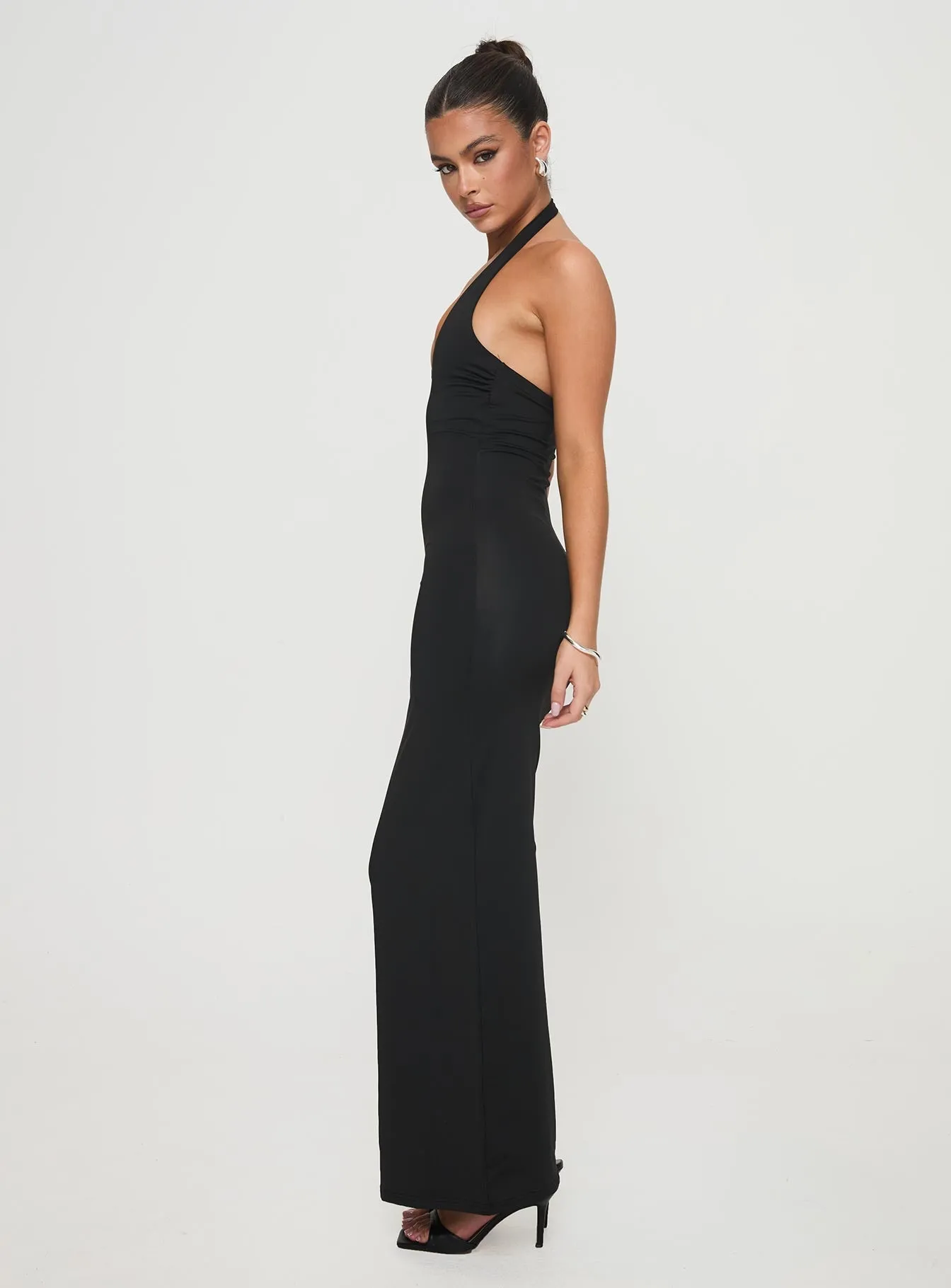 Herb Garden Brick Path Spicy Maxi Dress Black