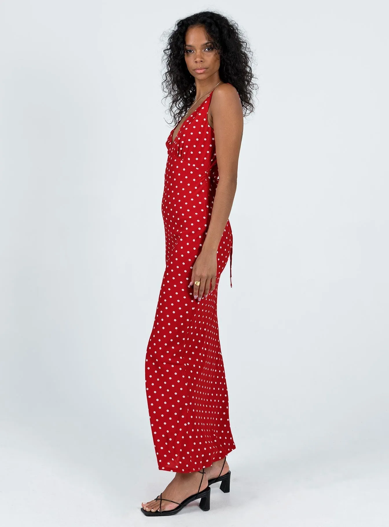 Nellie Maxi Dress Red Polka Dot Sea Breeze The flattering design of this dress ensures it enhances your shape while providing comfort