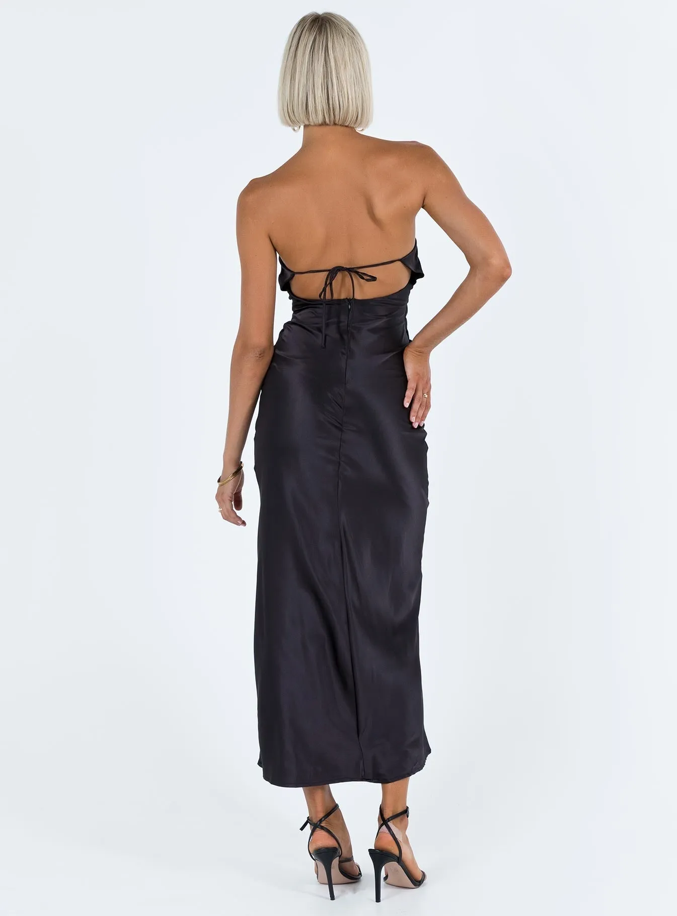 Bellwood Strapless Maxi Dress Black Sunshine Hour
