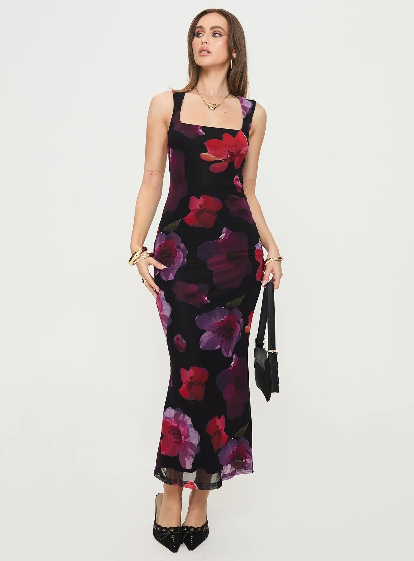 Cloud Soft Crystal Glow Eviana Maxi Dress Floral