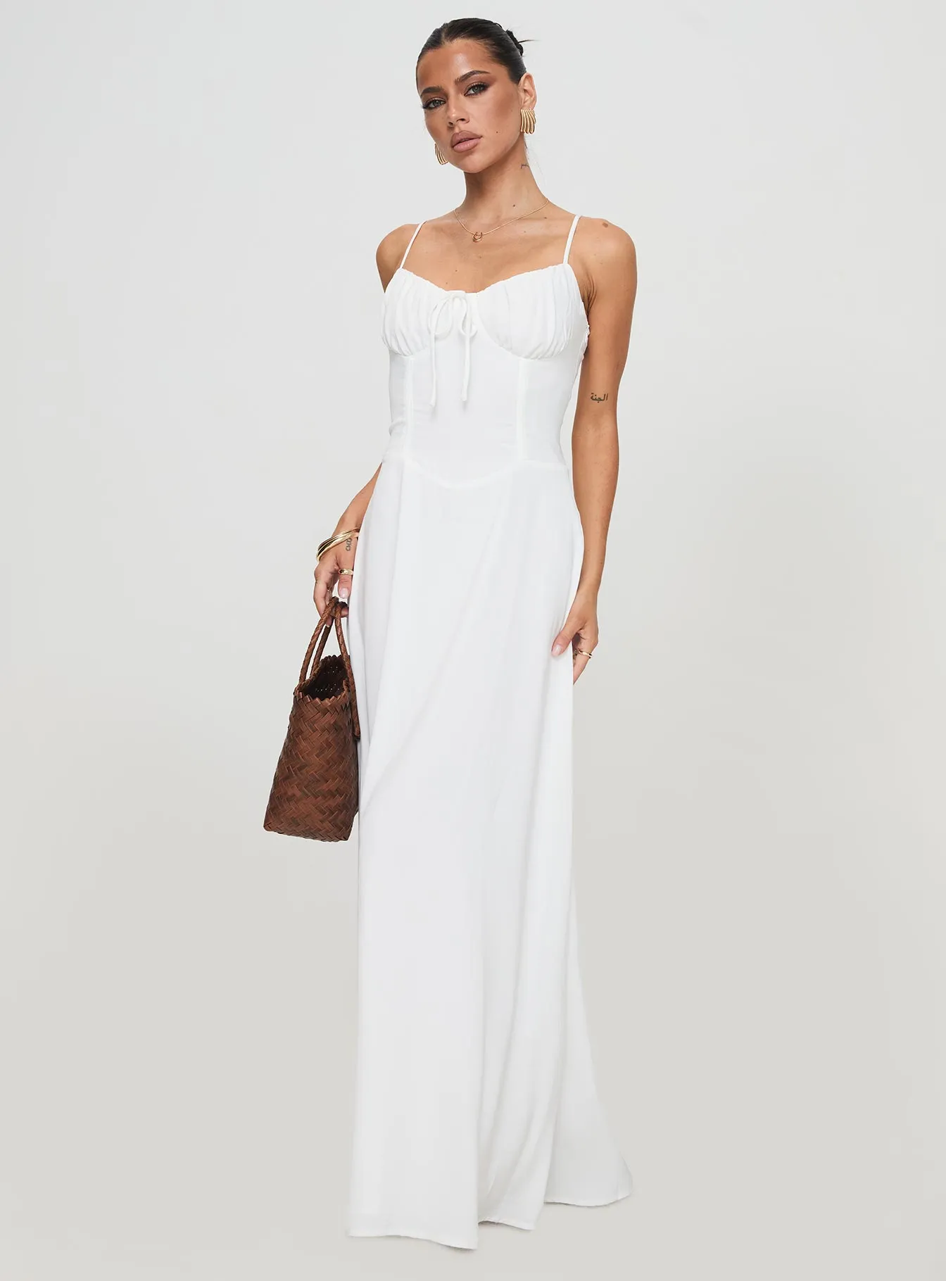 Eleanora Maxi Dress White Chic dress for casual outings