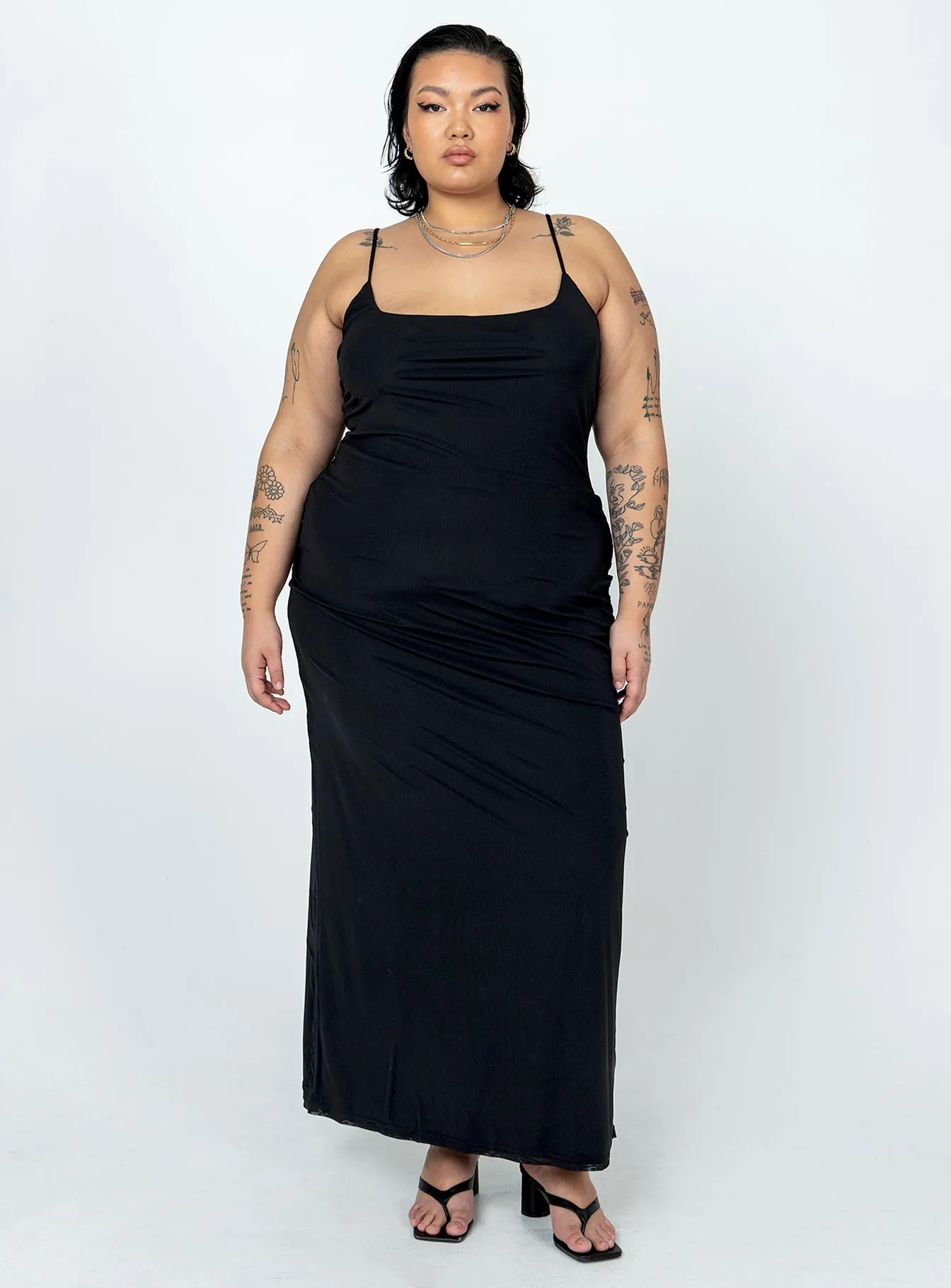 Knox Maxi Dress Black Curve Graceful full-length gown
