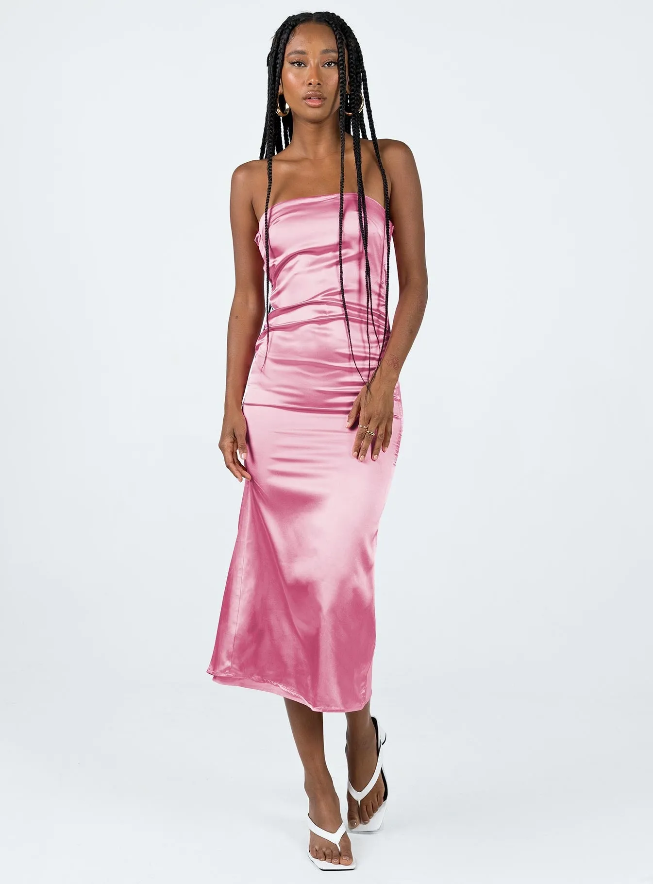 Window Glow Shaya Strapless Maxi Dress Pink