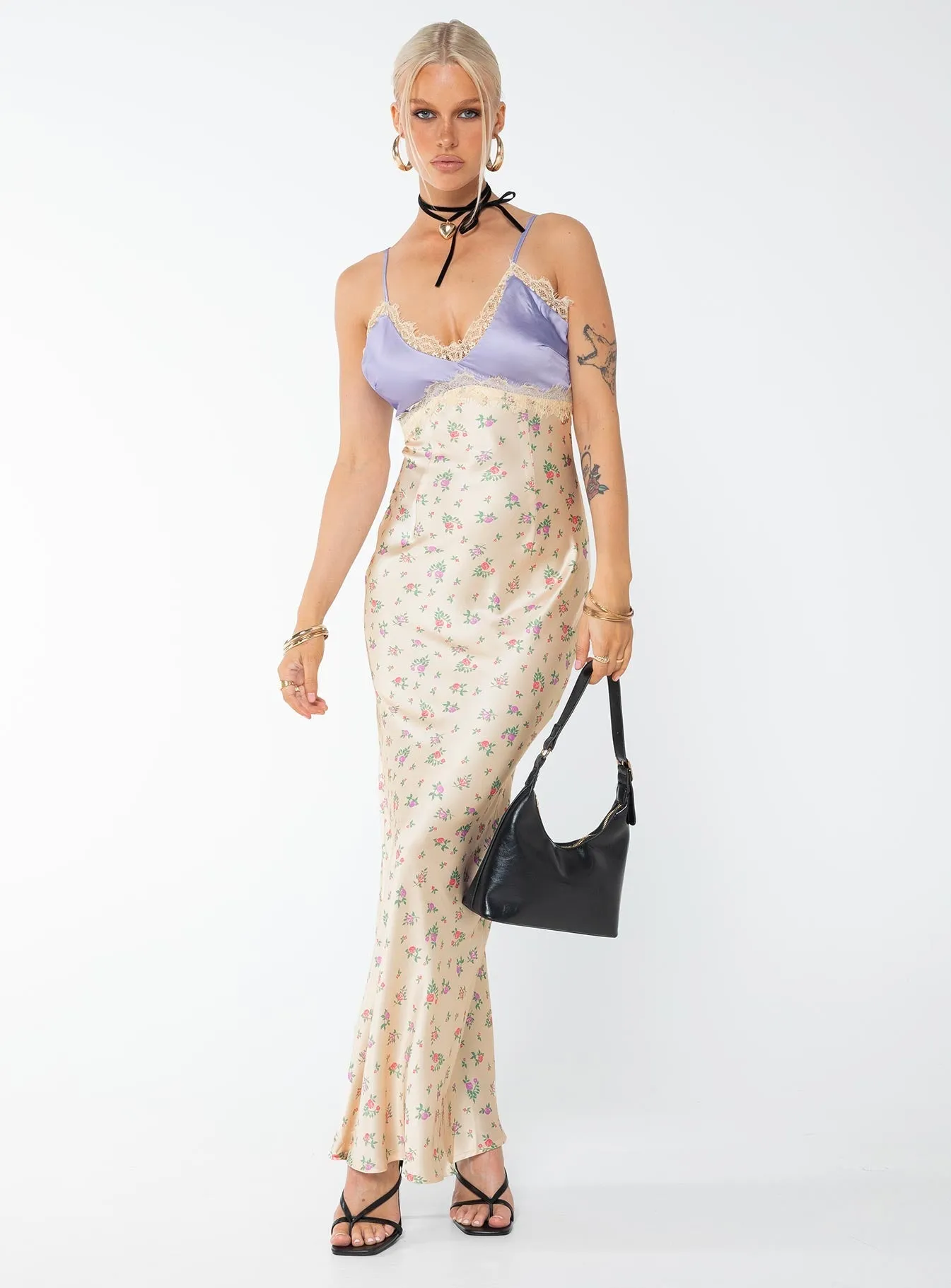 Sanz Maxi Dress Multi Emerald Shine