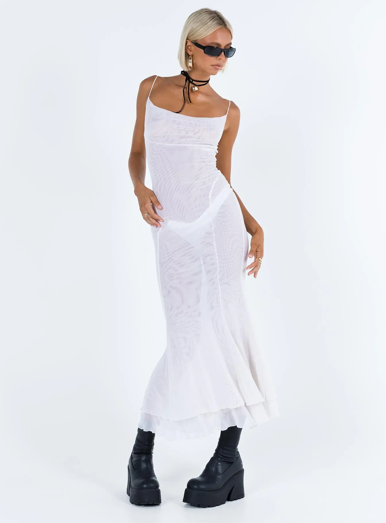 Mist Path Sikora Vintage Maxi Dress White