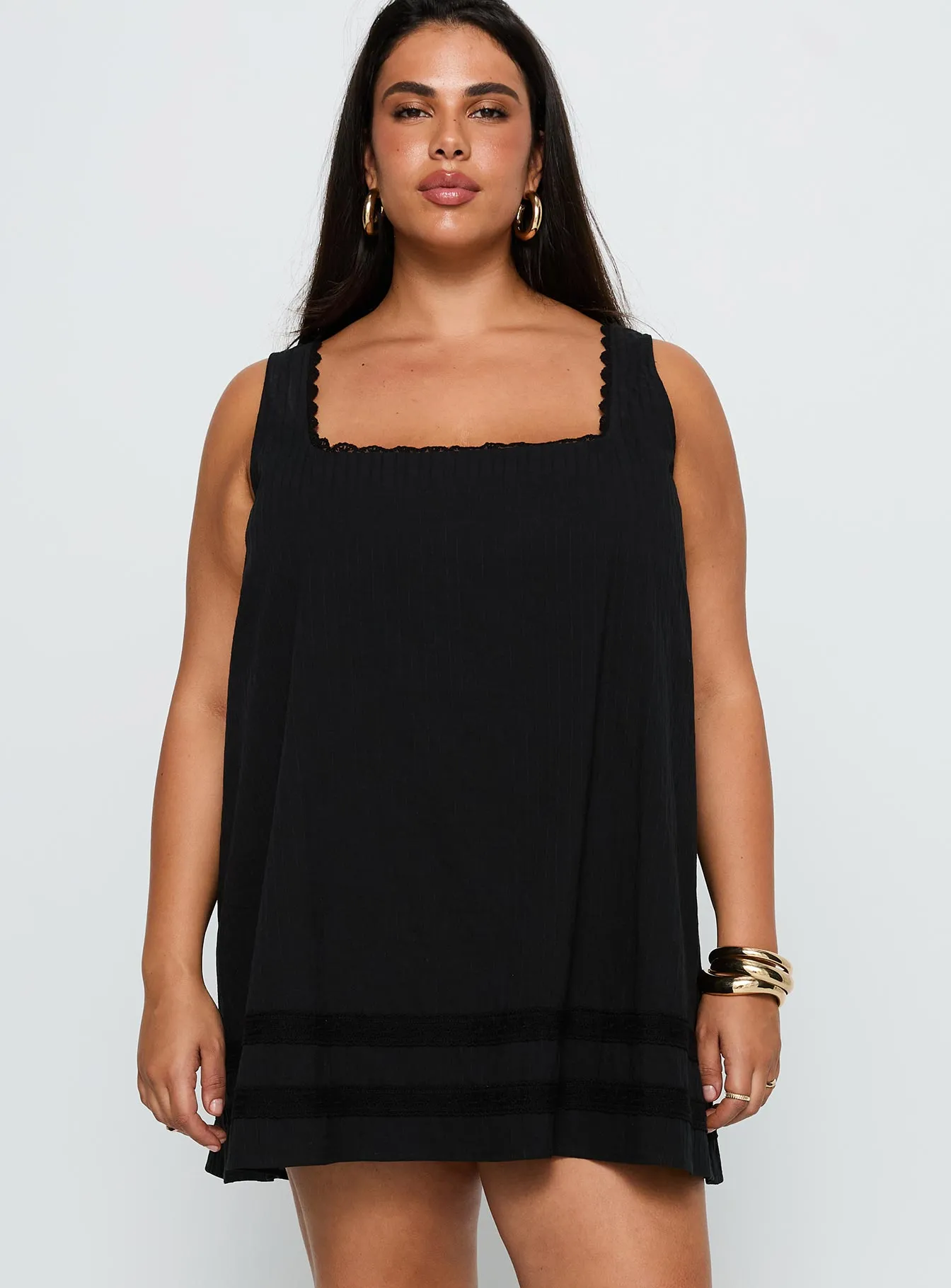 Alanah Mini Dress Black Curve Fresh Twist Floral Wear