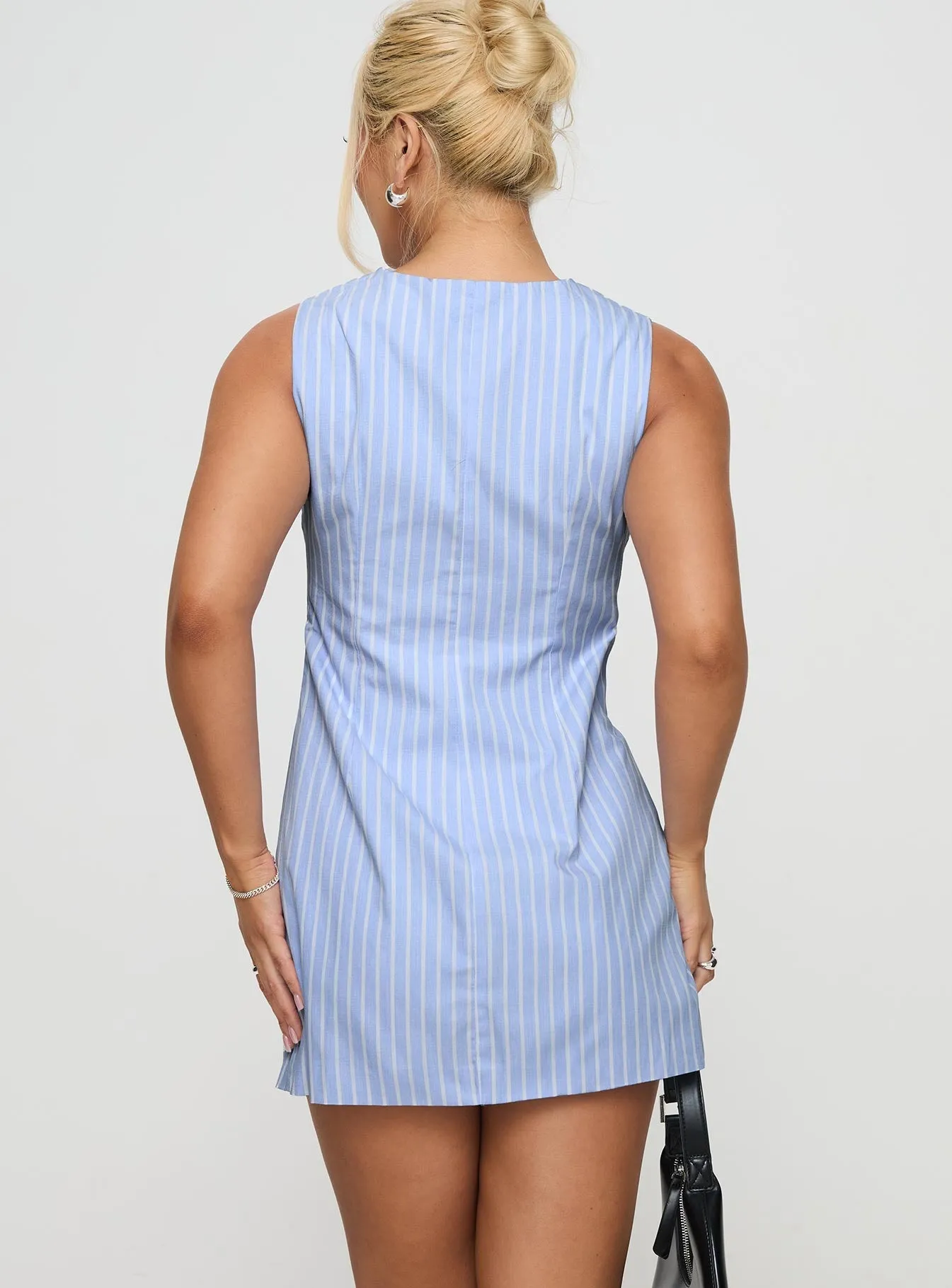 Anabel Mini Dress Blue Stripe Shoot Ready Perfect For Summer