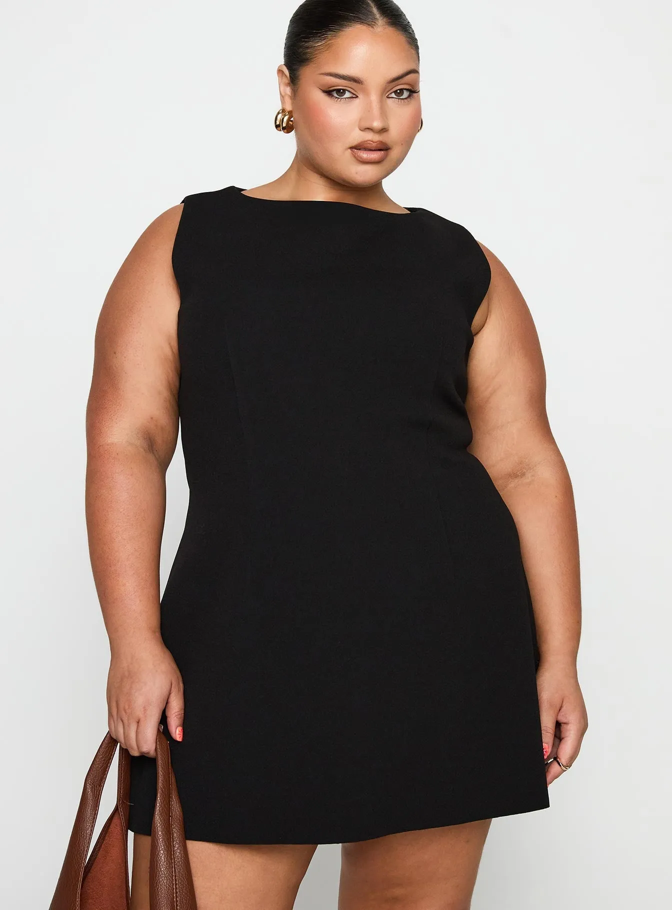 Fashion Design Anse Mini Dress Black Curve
