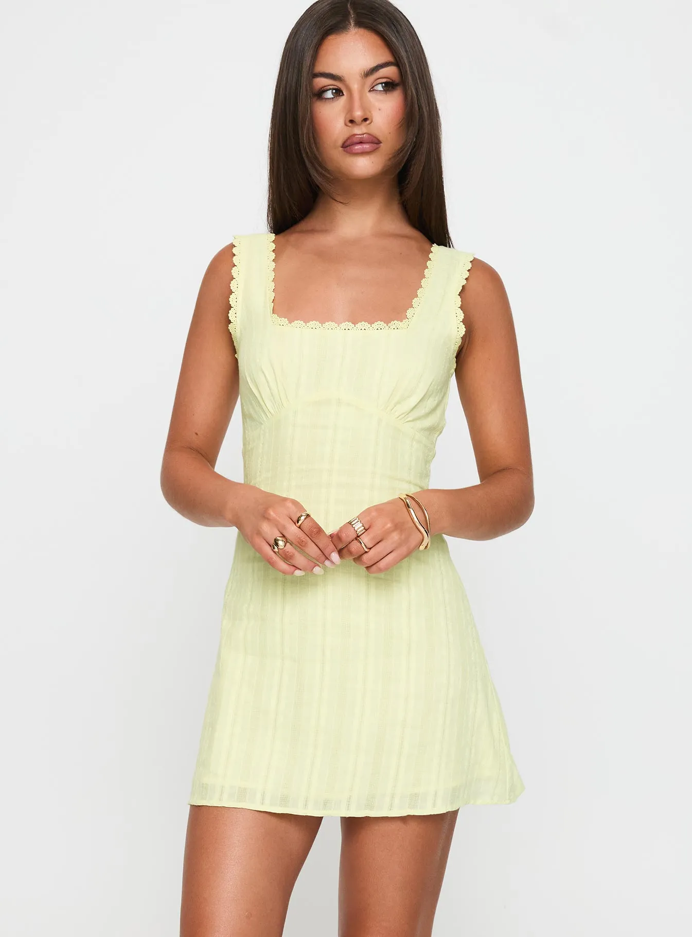 Dasha Mini Dress Lemon Layer Free