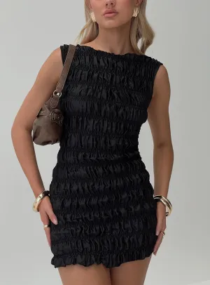 Scene Flash Shine Edge Guccio Mini Dress Onyx