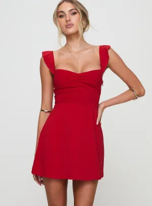 Urban Bold Vibrant Chic Wear Landon Mini Dress Red