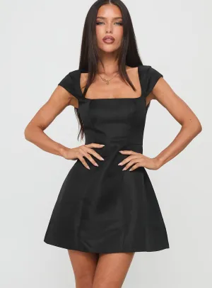 Mariza Mini Dress Black Sleek Silhouette
