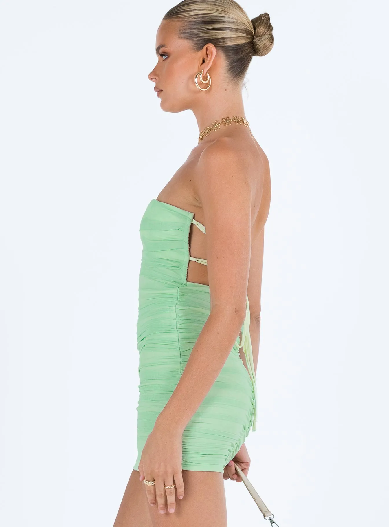 Light Glow Undiscovered Mini Dress Sage