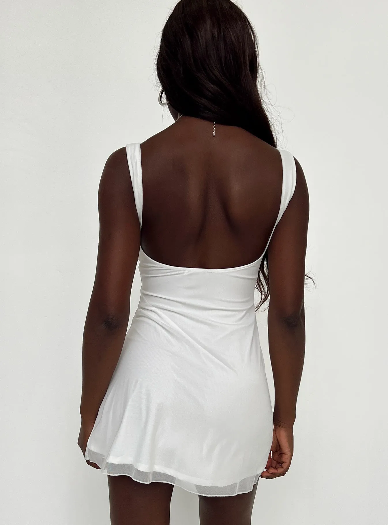 Zuba Mini Dress White Glow Light Bohemian Look
