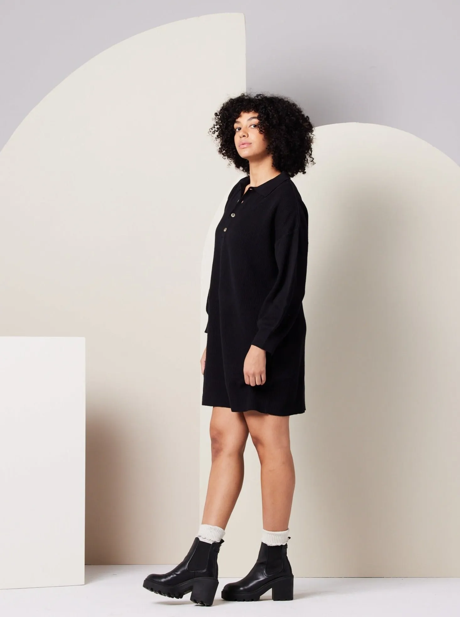 Griffin Sweater Dress - Black NonRestrictive Design