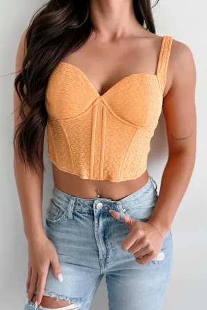 Irresistibly Me Textured Corset Top (Marigold) suitable for hobbyists
