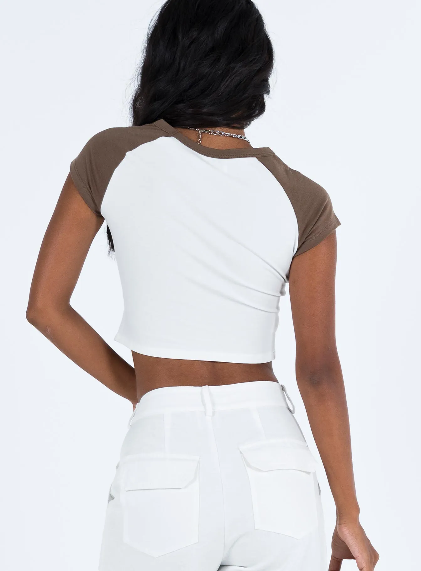 Casual Layer Look Eakin Top White / Brown