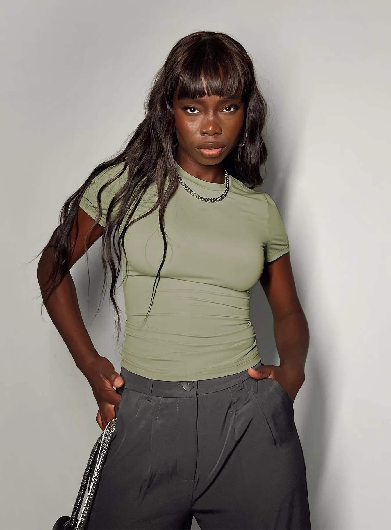 Lowell Top Green Cool Weather Wear