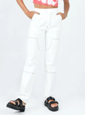 Premium Party Look Modern Silhouette Jadene Pants White