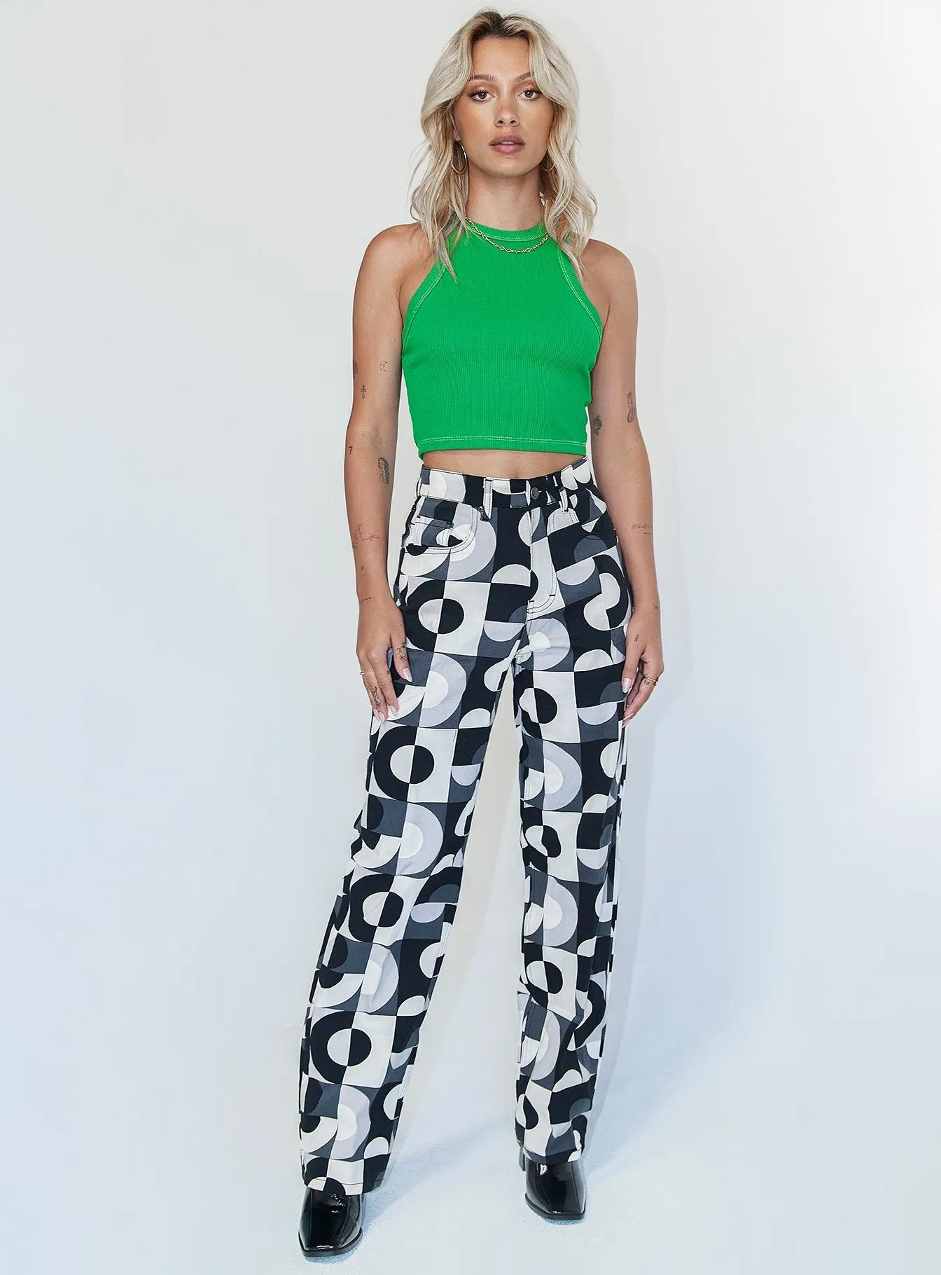 Motel Parallel Jeans Retro Optic Spot Classic Vibe Perfect Basic